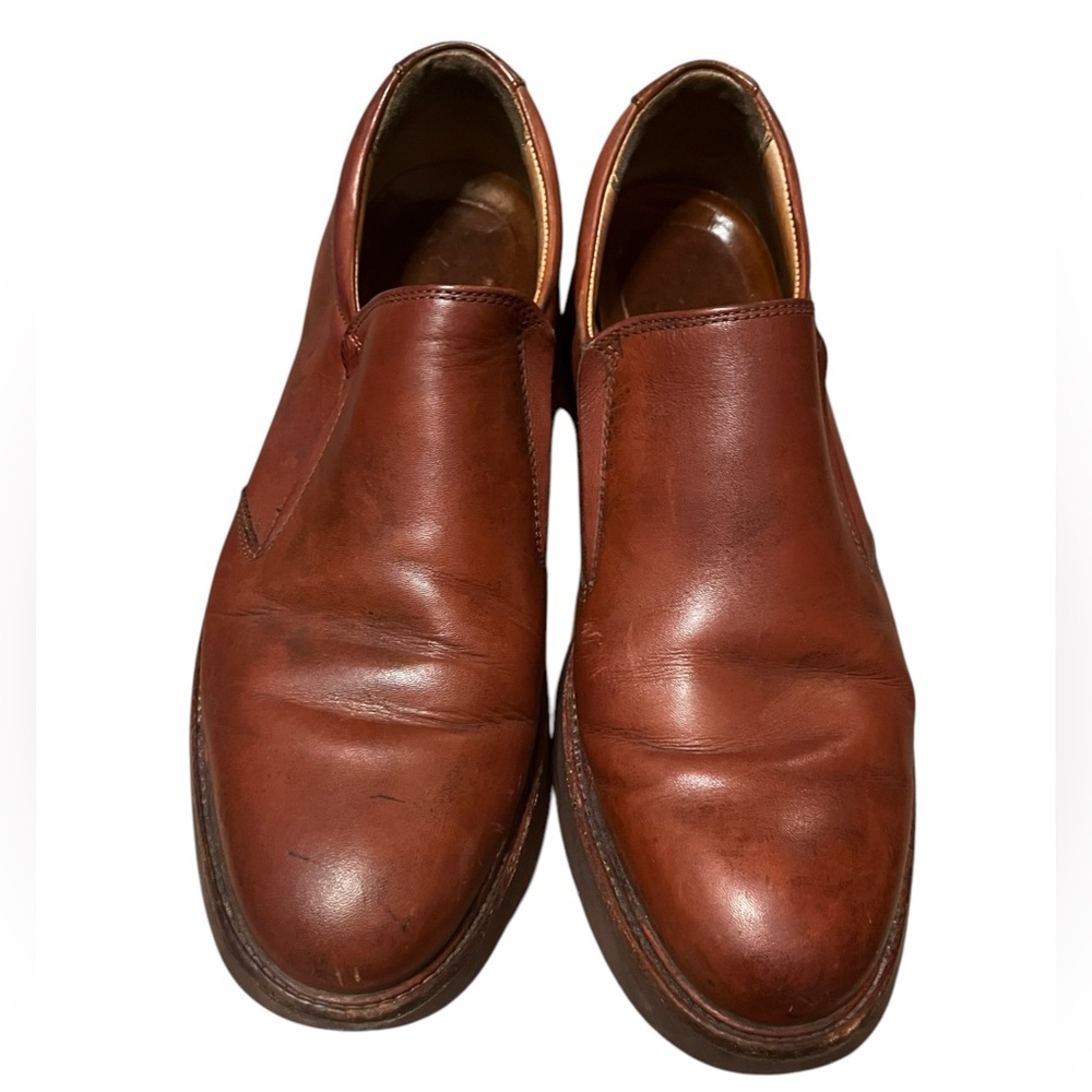 Samuel Hubbard Frequent Traveler Men's Leather Slip-On Loafers Brown Size 9